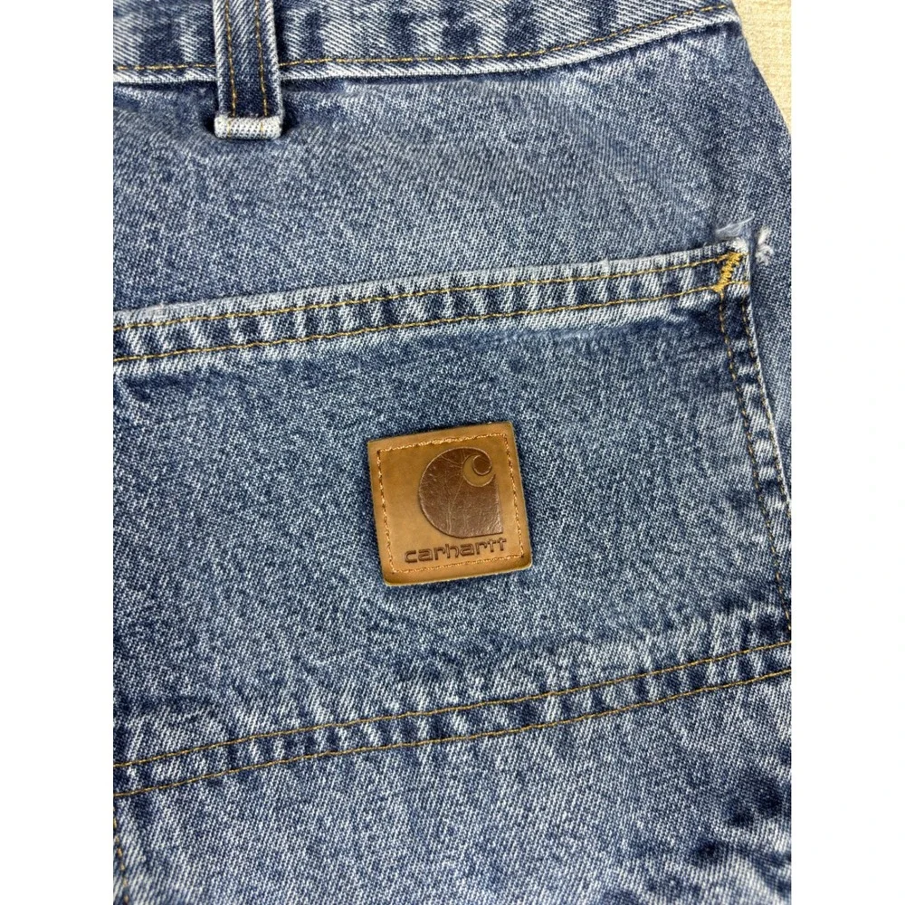 Carhartt B13-DPS Original Dungaree Fit Blue Denim Work Jeans Mens 40x34
